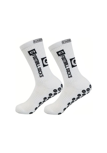 Ghassy Co. Erkek Kaydırmaz Tabanlı Futbol Koşu Fitness Pamuklu Spor Çorabı