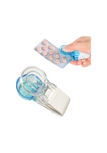 Sones Taşınabilir Hap Alıcı Tabletler Haplar Blister Paket Açacağı Haplar Kutu Kılıfı Şeffaf