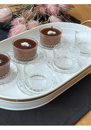 Tabaklı Yıldız Kase Sunum Seti Şeffaf