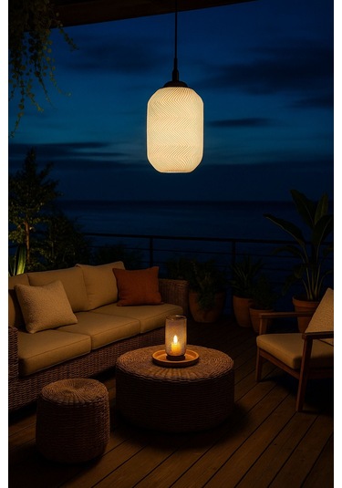 Dekoratif Avize Zikzak Serisi İskandinav Ev Ofis Veranda Mutfak Çap 20 Cm Çok Renkli