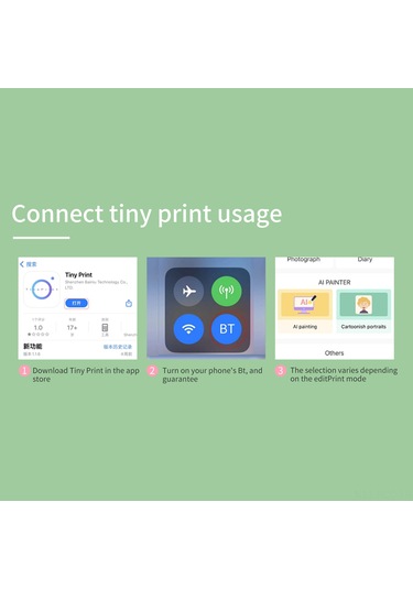 Ruicoo Beyaz 58mm Cebinde Bluetooth Isınma Yazıcı - Aı Resim Çizimi, Fotoğraf-not-defteri Yazdırma, 800mah Batarya Ve 1 Adet 57x25mm Kağıt Gümüş