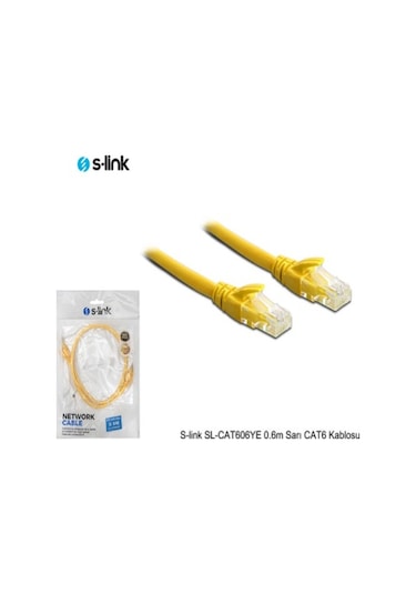 S-Link Sl-Cat606Ye 0.6M Cat6 Kablosu Sari