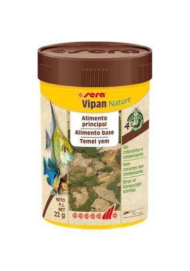Sera Vipan Nature Süs Balıkları İçin Pul Temel Yem 100 Ml