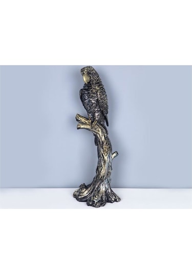 Biev Dekoratif Polyester Bronz Rengi Papağan Hbo003