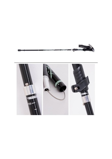 Dolıty Trekking Batonları Yürüyüş Için Hızlı Ayarlı Flip Siyah