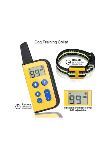 Sones 800 M Uzaktan Kumanda Köpek Eğitmen Durdurma Barker Elektrik Çarpması Titreşim Pet Yaka