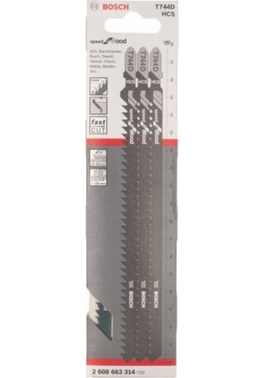 Bosch T 744 D Speed For Wood Dekupaj Testeresi Bıçağı 3'Lü - 2608663314