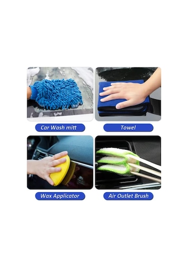 Yaozixa 40 Parçalı Elektrikli Matkap Fırçası İç Klima Çıkışı Temizleme Fırçası Araba Lastiği Temizleme Araba Yıkama Fırçası Cila