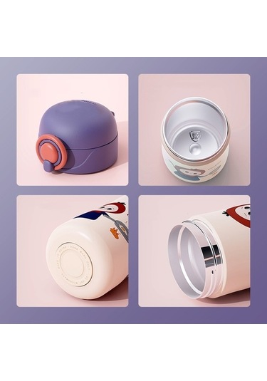 Jolıta-ngn545- Paslanmaz Çelik Taşınabilir Çocuk Su Matarası 400 ML gjkd001