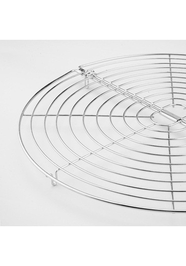 Pazly Suntek Pişirme Soğutma Rafı - Katlanabilir Yuvarlak Tost Standı Gümüş Gümüş