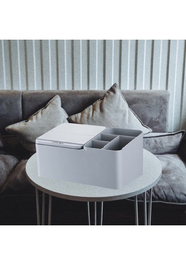 Suntek Çok Fonksiyonlu Akıllı İndüksiyon Saklama Kutusu Ofis Gri + Usb