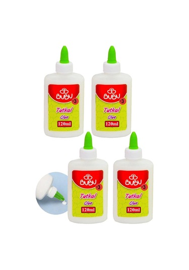 Beyaz Tutkal 120 Ml 4 Adet Bubu Beyaz Mobilya Tutkalı 150 Gr Ahşap Tutkalı Su Bazlı Çok Amaçlı Beyaz Tutkal