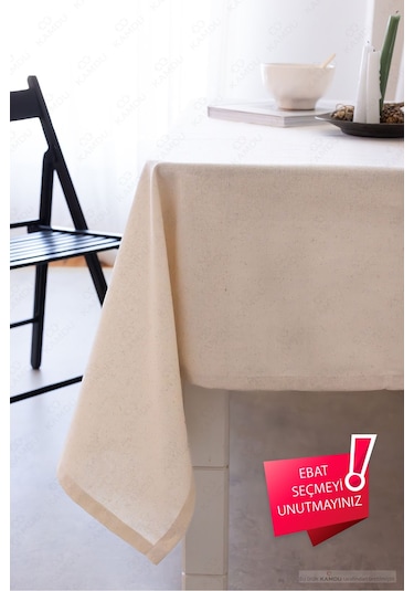 Pamuklu Organik Ham Keten Masa Örtüsü, Lüks Tasarım, Şık Görünüm