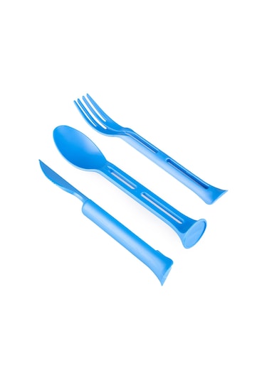 Evolite Combo 3 İn 1 Çatal Kaşık Set Mavi