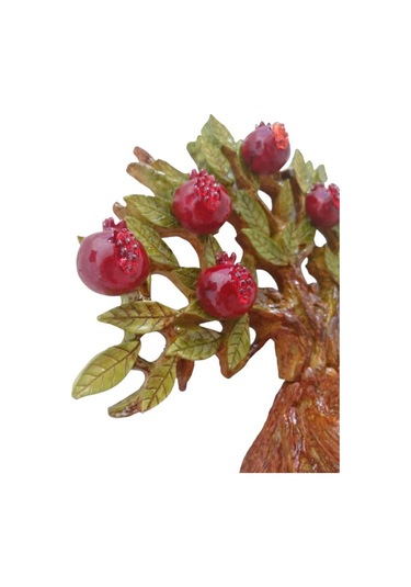 Dekoratif Nar Ağacı Duvar Süsü El Yapımı Nar Figürlü Obje Bereket Ve Bolluk Simgesi Ev Ve Ofis Duvar Süsü