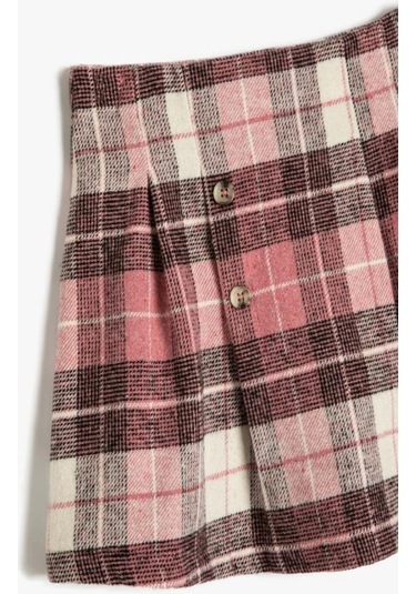 Koton Kız Çocuk Etek Piliseli Beli Lastikli Düğme Detaylı 001