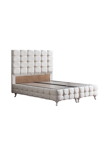 Setaymobilya Baza, Duke Lux Çift Kişilik Krem Baza + Başlık + Deluxe Yatak