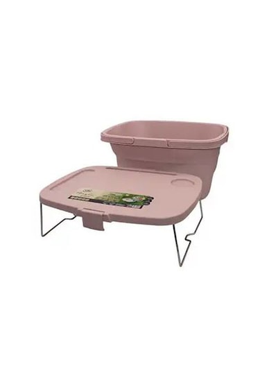 Magic Silikonlu Katlanabilir Kamp,piknik Sepeti- 21 Lt Pembe