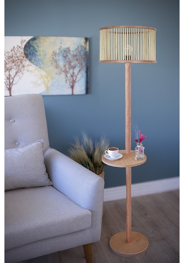 Rustik Serisi Yedikule Bambu Ahşap Lambader