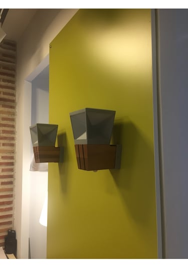 Teak Ağacı Gövde 6W Ledli Bahçe Aydınlatma Aplik Kahverengi
