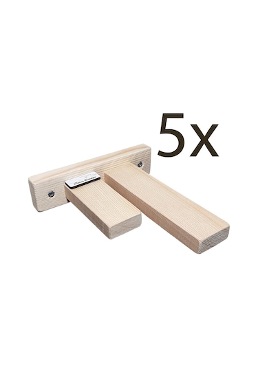 Doğal ahşap çift basamaklı kedi merdiveni kedi köprüsü duvar 5li