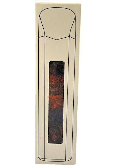 Slim Kırmızı Siyah Desenli Şarjlı Çakmak 109493