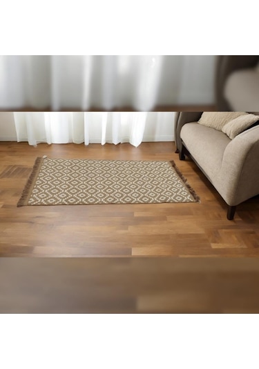 T.concept Boho Geo Jüt Halı Bej 150 Cm