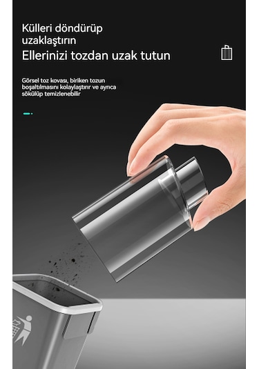 Taşınabilir Araç Akülü Mini Süpürge-siyah