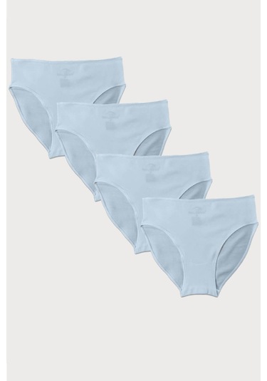 Malabadi 187 4'lü Paket Kadın Modal Ara Bel Dar Kalıp İz Yapmayan Slip & Külot Ekru