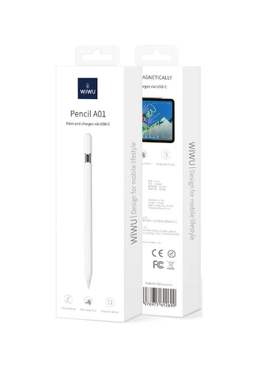 Wiwu Pencil A01 Avuç İçi Reddi Palm Rejection Eğim Dokunmatik Kalem