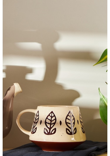 Emsan Ethnic Grass Kupa 480 ML Kahve