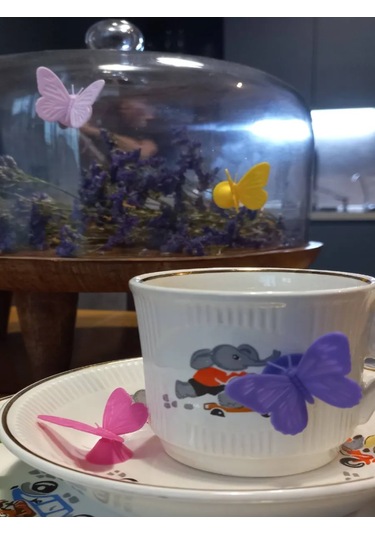 Bugaiof Bardak İçin Kelebek İşaretleyici 6 Adet 372999490