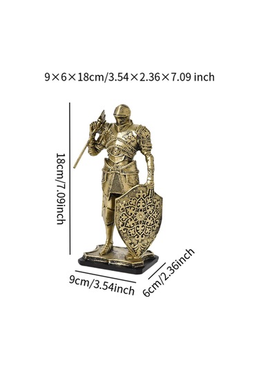 Suntek Şövalye Heykeli Hediye Koleksiyon Heykelciği Altın