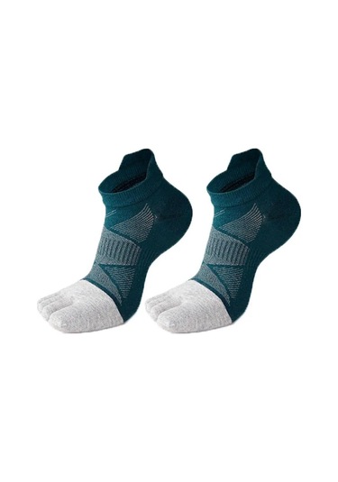 Yeşil Kış Pamuk Kısa Beş Ayak Çorap Beş Parmak Futbol Çorapları Nefes Spor Erkek Futbol Kaymaz Koşu Ayak Bileği Çorap