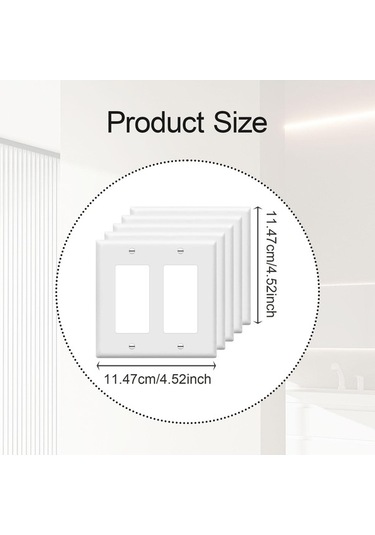 Trendooze Suntek 5 Adet Amerikan Standart Dubleks Priz Plakaları, Priz Plakası Seti