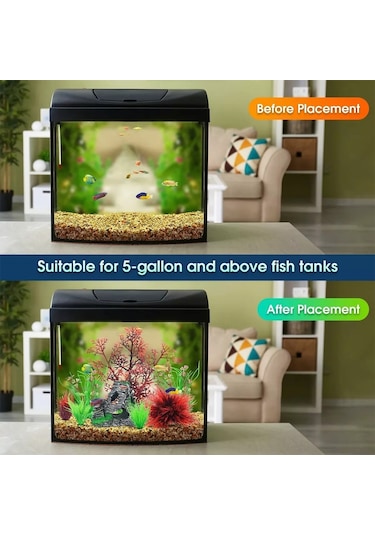 Xindoker 18 Adet Renkli Akvaryum Dekorasyonu: Gerçekçi Plastik Su Bitkileri Seti - Farklı Boyutlarda Balık Tankı Süs Eşyası