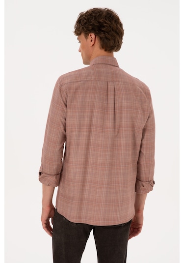 U.s. Polo Assn. Erkek Bakır Gömlek Desenli 50316640-vr182 Bakır