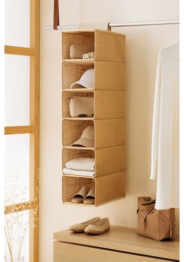 Ocean Home Textile 6 Katlı Jüt Dolap İçi Düzenleyici 21 x 30 x 95 cm