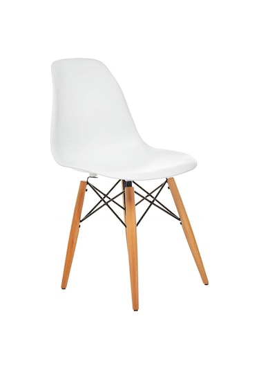 Seduna Eames Sandalye | Natural Ahşap Ayaklı