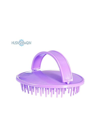 Mor Parmak Toka Tasarım Yuvarlak Fırça İğne Şampuan Fırça Saç Kökü Kaşıntı Saç Derisi Masaj Tarak Saç Malzemeleri