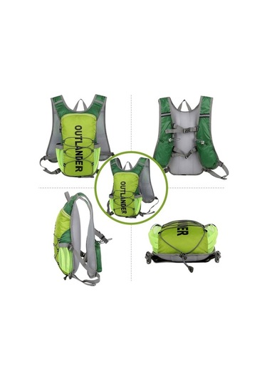 Dancemonkey Yansıtıcı Su Mesanesi Hidrasyon Sırt Çantası Nefes Alabilir Naylon Sırt Çantası Bisiklet Koşu İçin Siyah