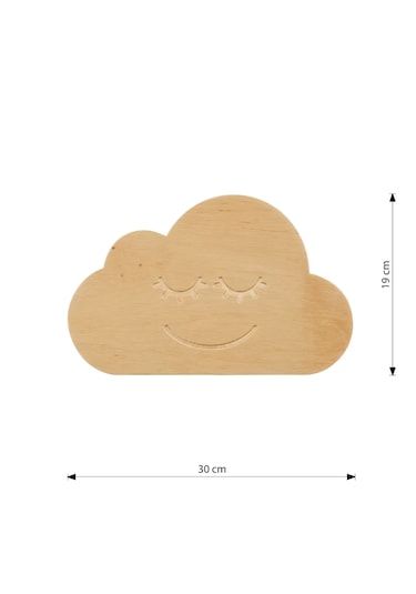 Simaavize Çocuk Şarjlı Aplik/gece Lambası - Gün Işığı Bulut Ahşap