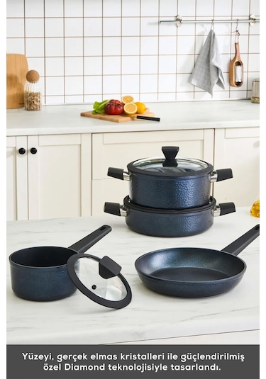 Karaca  Biodiamond Dante İndüksiyon Tabanlı 7 Parça Tencere Seti 