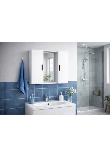 Alesta Life Aynalı Banyo Dolabı Beyaz