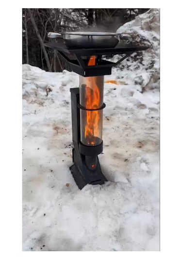 Portatif Mini Cam Pelet Soba Kamp,balkon,teras Tipi Yüksek Kalite