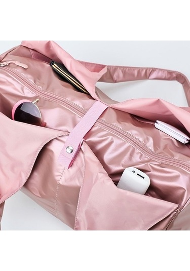 Yumuşak Naylon Bez Omuz Spor Salonu Yoga Çantası Siyah Siyah