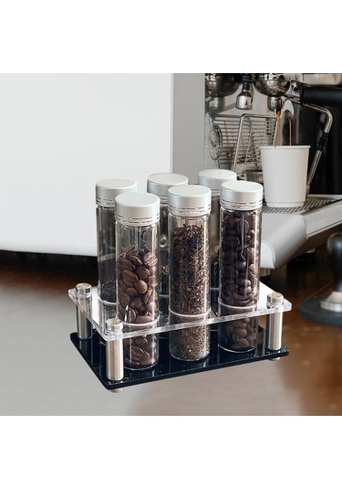 Trendooze Kahve Mahzenleri Şeffaf Standı, Tek Doz Fit, Pratik Temizleme Temizlemek