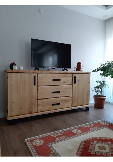 Deryawood Doğal Masif Tamamen Ahşap Konsol