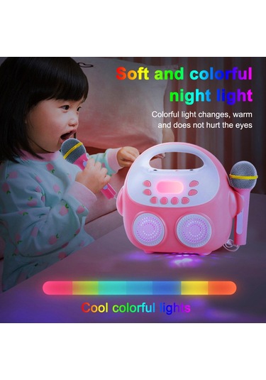 Reedark Mikrofonlu Taşınabilir Karaoke Makinesi - Ev Partileri Ve Aile Eğlencesi İçin Yetişkin & Çocuk Uyumlu Portatif Sistem