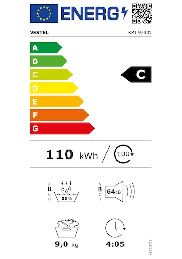 Vestel KMI 97301 9 KG Isı Pompalı Çamaşır Kurutma Makinesi